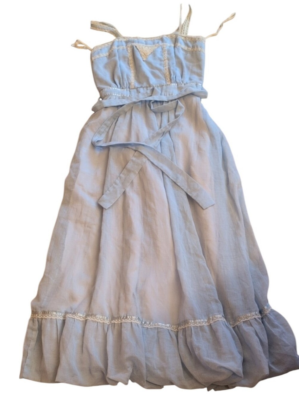 Vintage Candi Jones California Dress Maxi Boho Hippie Cottagecore Prairie Sz 7